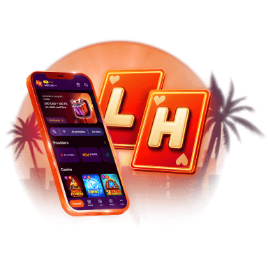 Lucky Hills Casino mobile app on a smartphone